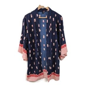 Interi kimono small blue and peach boho arrows